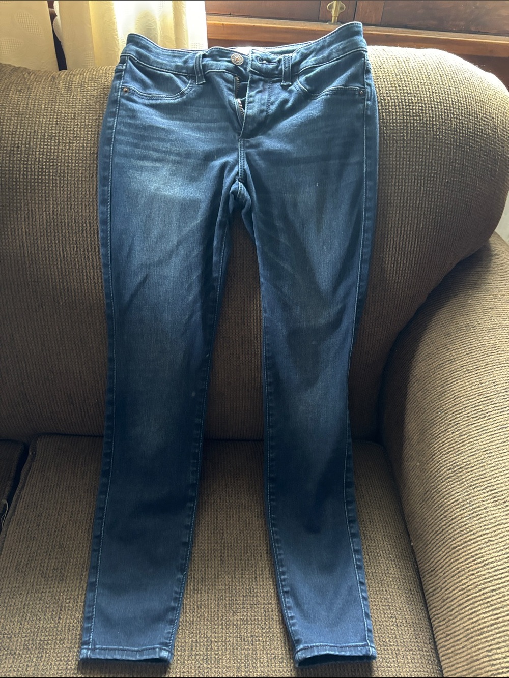 Abercrombie & Fitch Women's Skinny Jeans in Dark Blue